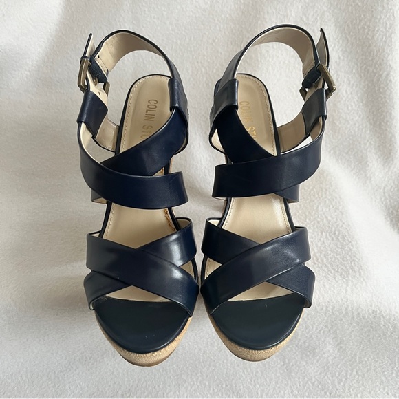 Colin Stuart Leather Strappy Platform Stilettos - Picture 5 of 15